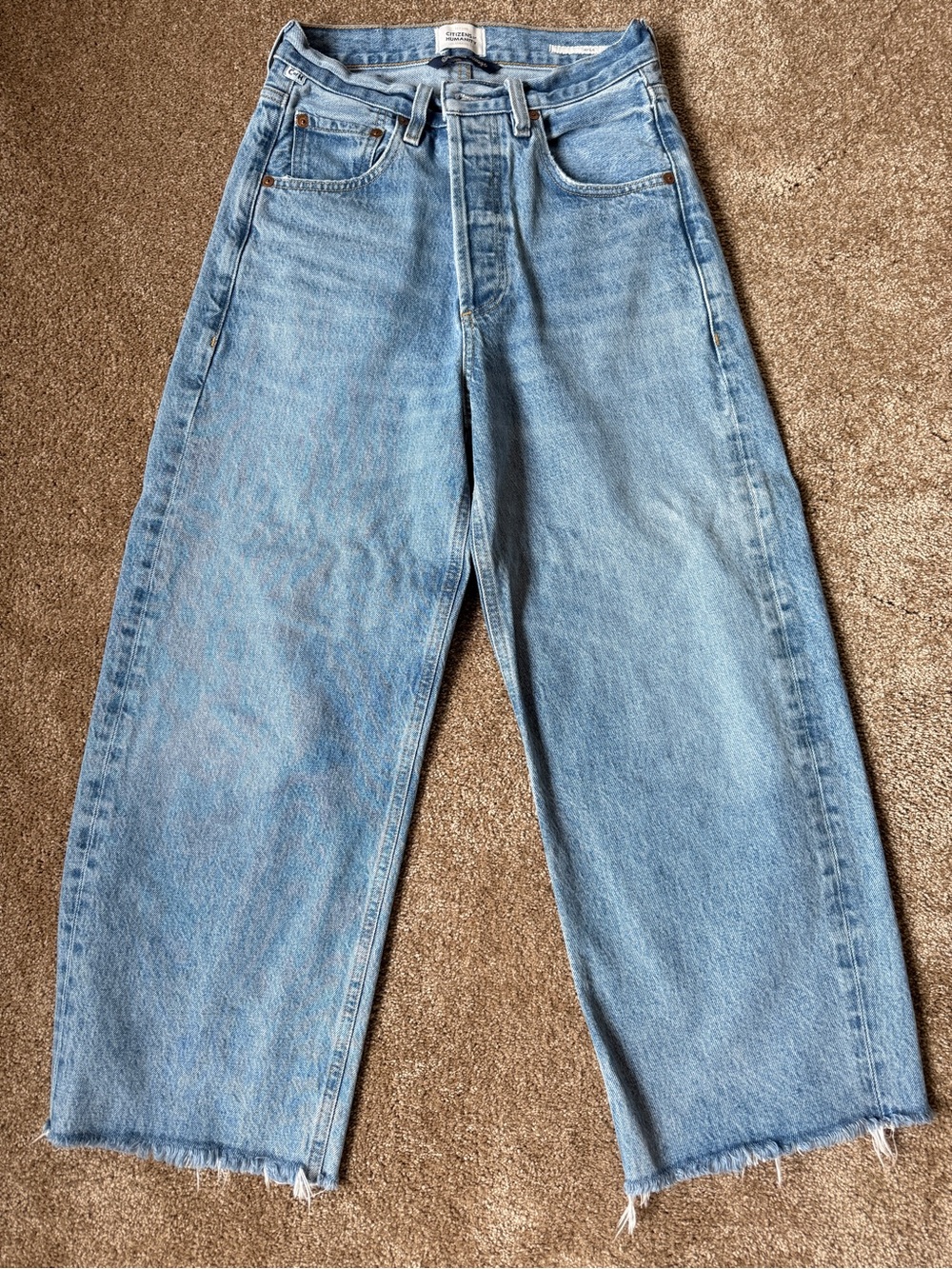 Ayla Citizens Of Humanity Light Blue Relaxed Wide-Leg Jeans